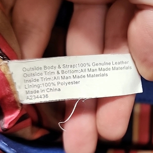 Tignanello Blue Leather Handbag - Picture 5 of 5